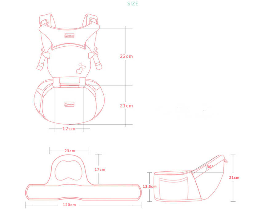 Multifunction Ergonomic Hipseat Baby Carrier