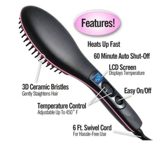 Straight Artifact LCD Hair Straightening Brush