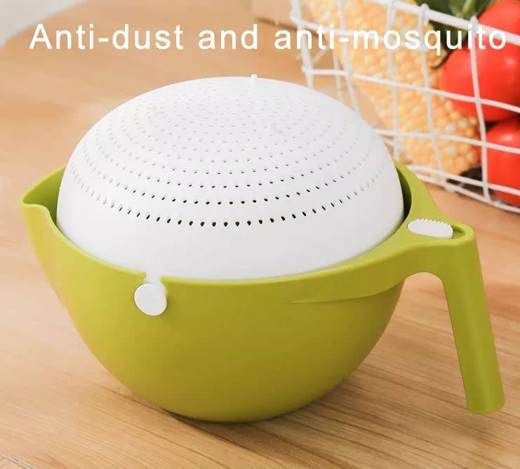 Rolling Colander Double Drain Basket Bowl