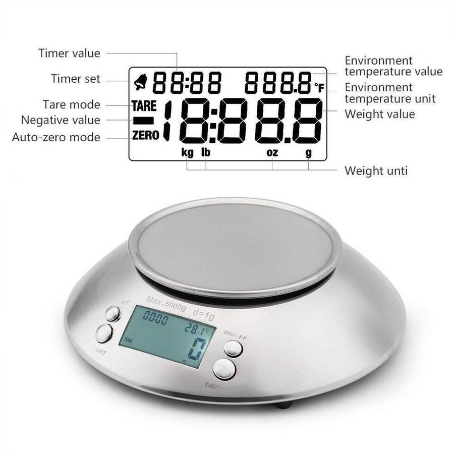 Digital Kitchen Scale Bowl with Timer