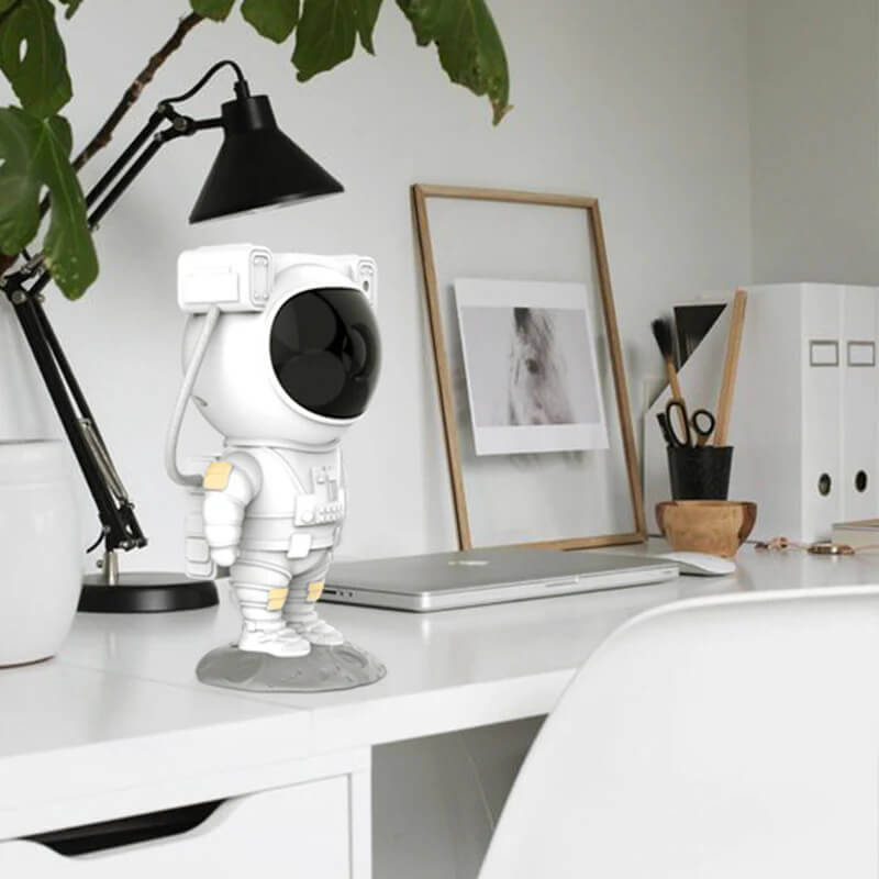 360-Degree Rotating Magnetic Head Astronaut Galaxy Projector