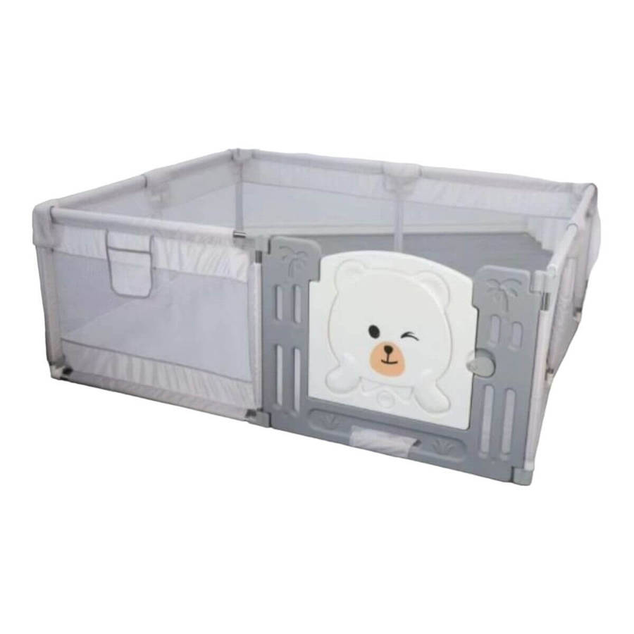 Playpen Fabric with Safety Gate 1.5m x 1.8m
