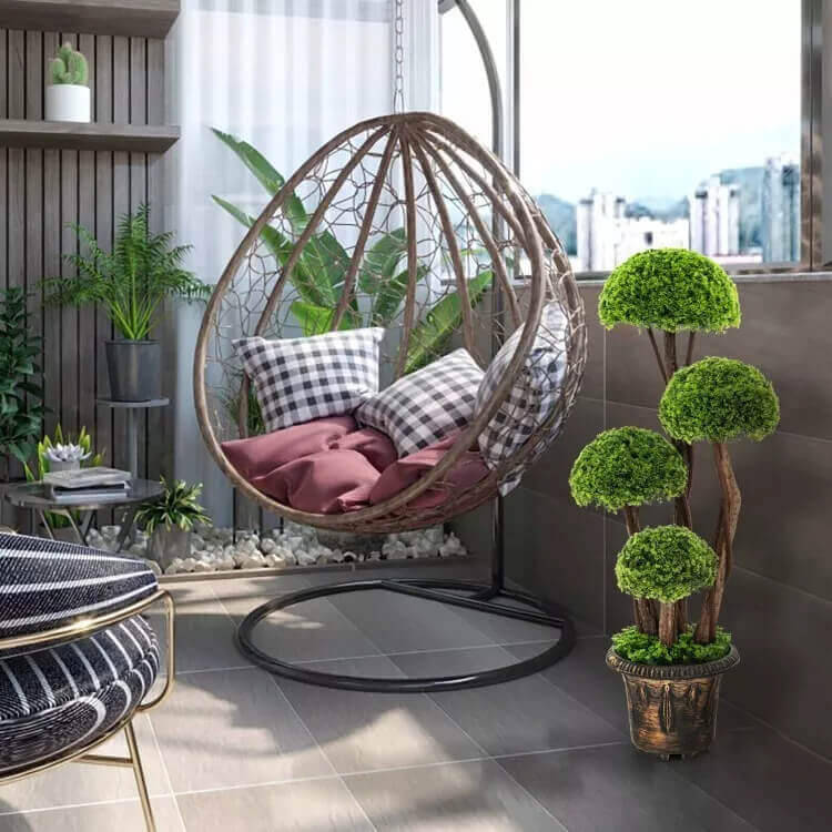 Artificial Topiary Potted Plastic Boxwood Tree