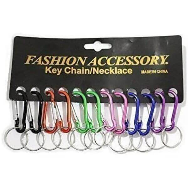 12pcs Aluminum Keychain Hooks 4cm
