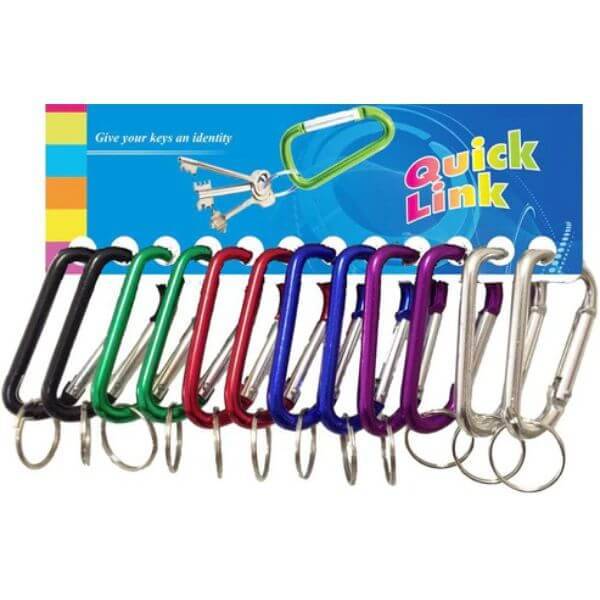 12pcs Aluminum Keychain Hooks 4cm