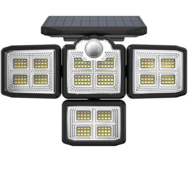 4 Head Outdoor Solar Light with Motion Sensor