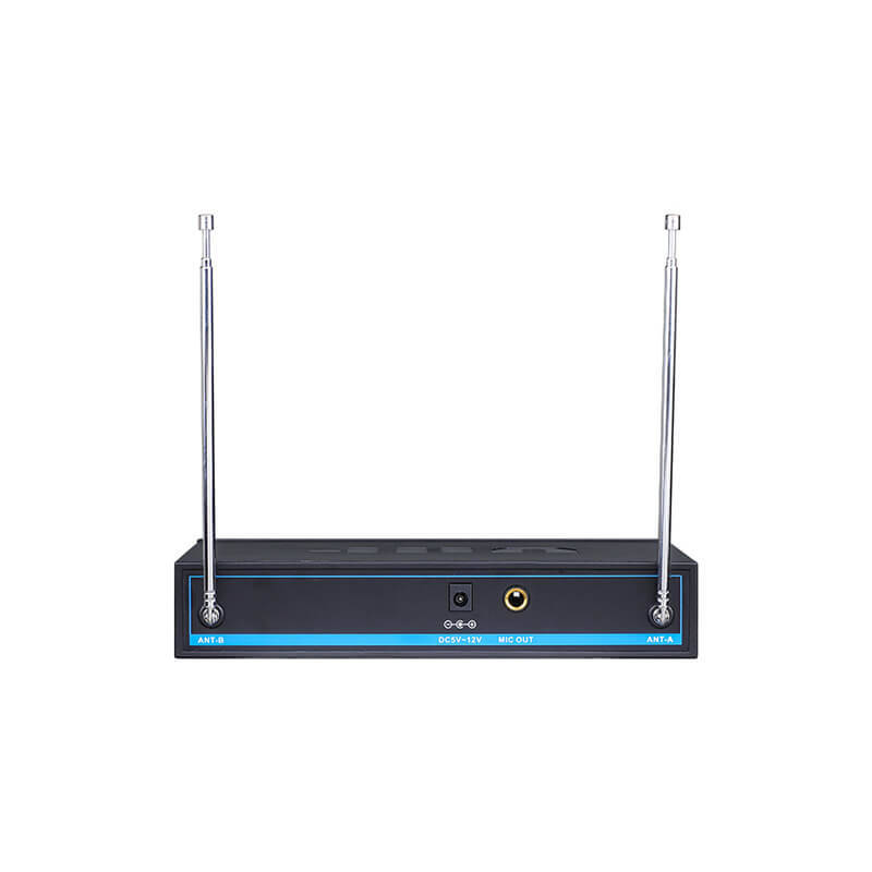 Professional 2 Channel VHF Wireless Dual Handheld Microphone System