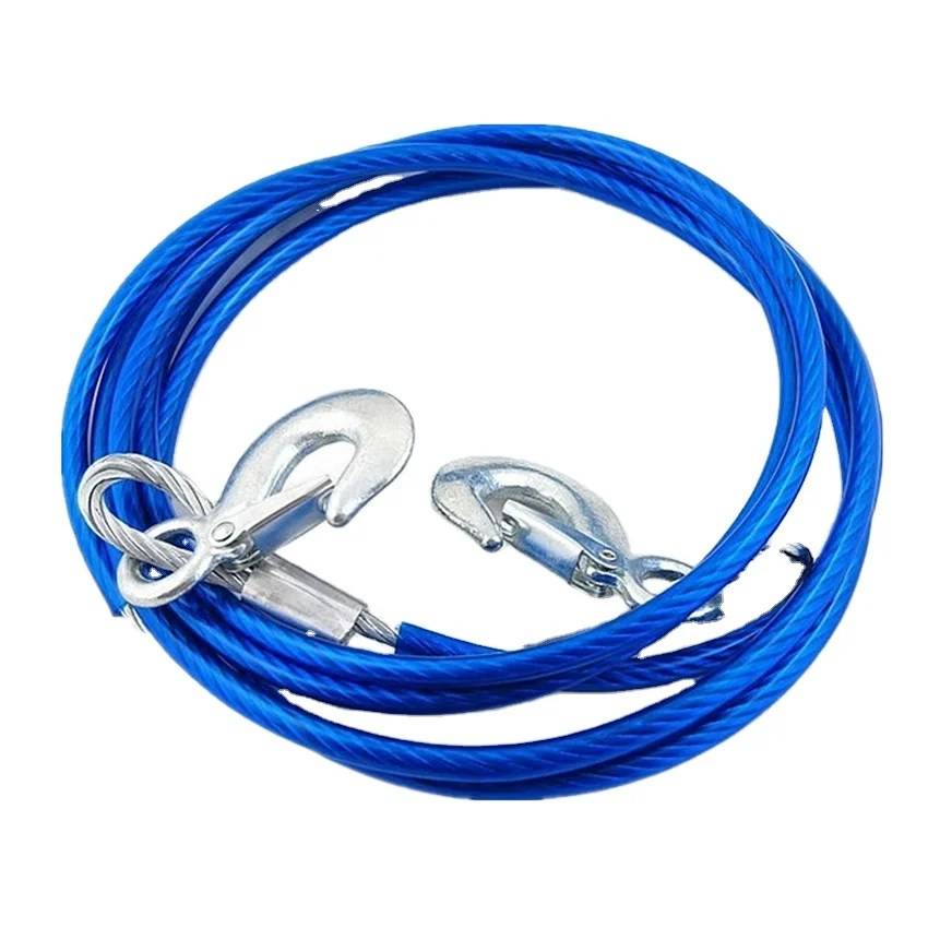 7 Ton Heavy Duty 4m x 12mm Steel Tow Rope with Insulated Hooks