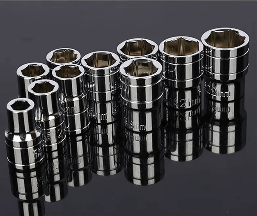 12 Piece 1/2 inch Retractable Socket Wrench Set