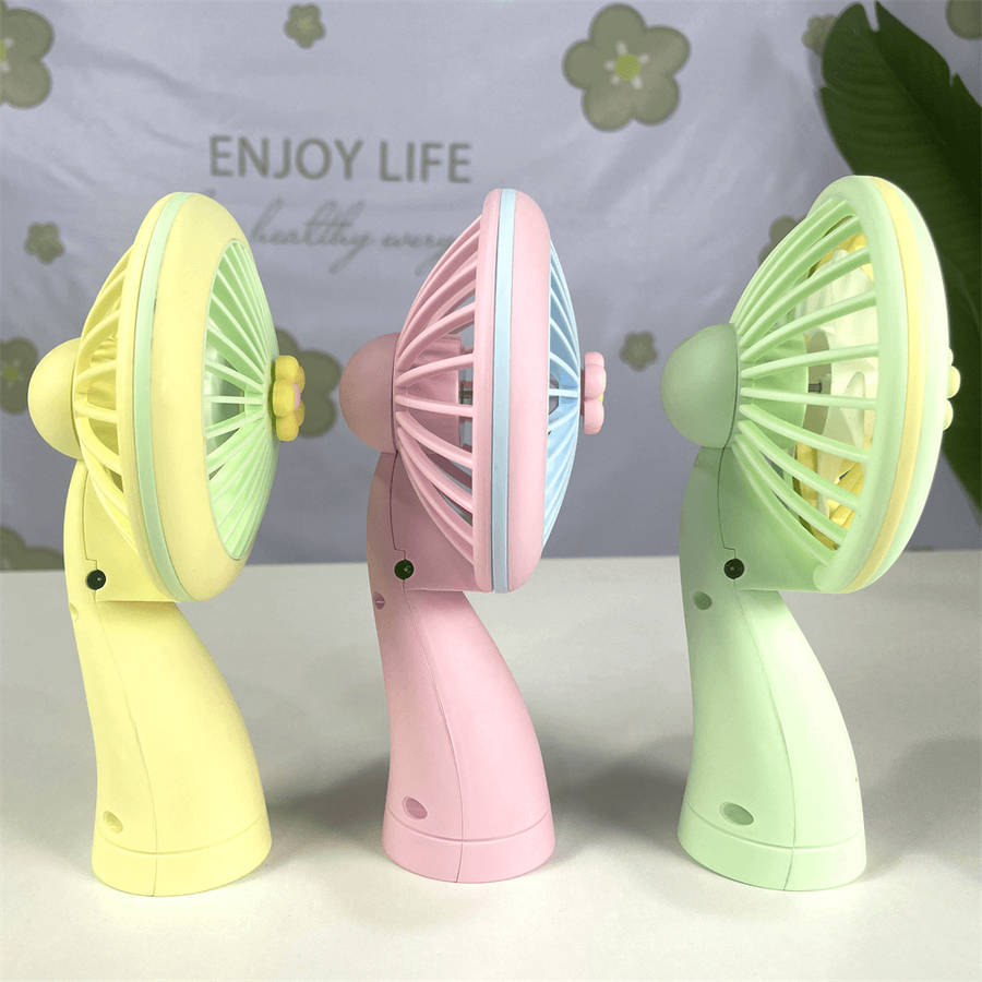 LED Small Electric Handheld Fan