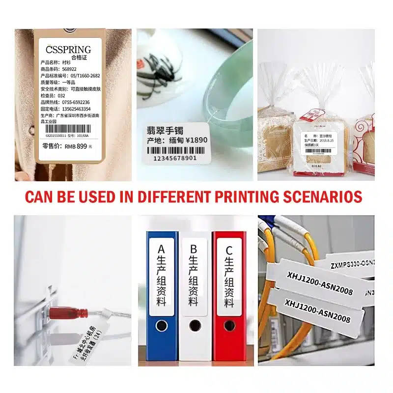 Mini Label Thermal Printer Portable Self-Adhesive Bluetooth Maker Machine for round UV Tag Sticke...