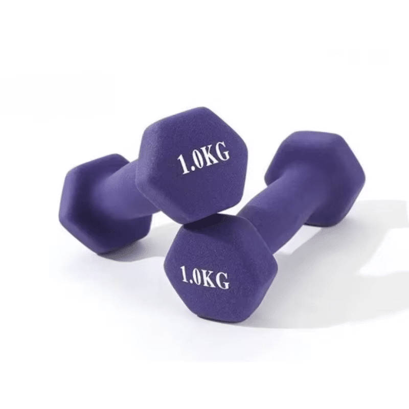 1 Piece 1Kg Dip-molded Dumbbell
