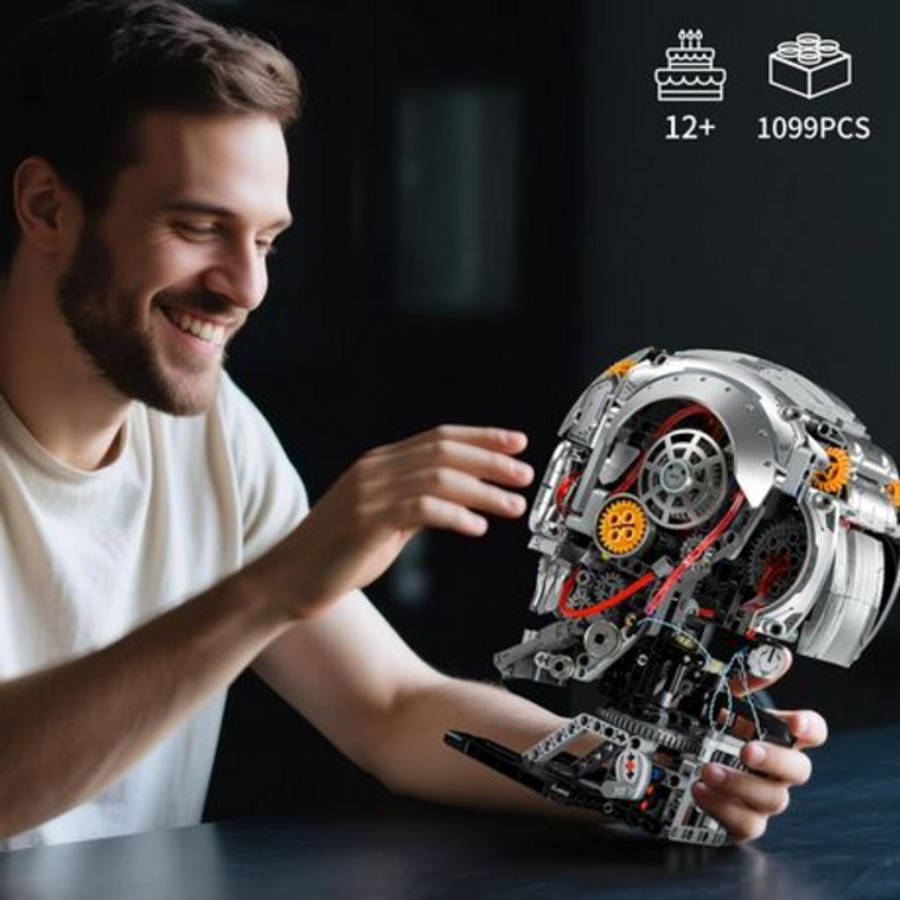 MJI Mechanical Skeleton Skull - 1099 - Piece 23.5 cm