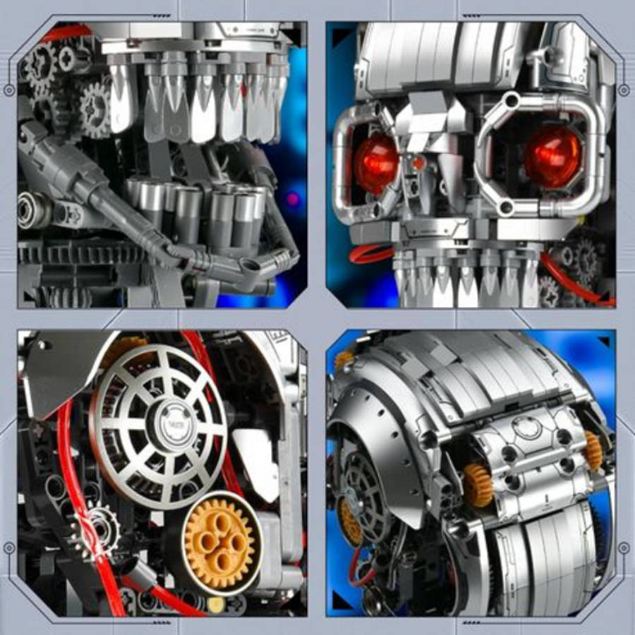 MJI Mechanical Skeleton Skull - 1099 - Piece 23.5 cm