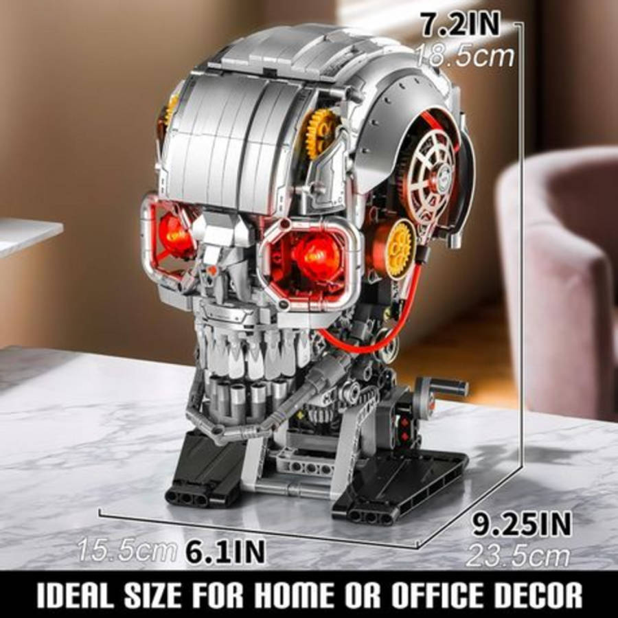 MJI Mechanical Skeleton Skull - 1099 - Piece 23.5 cm