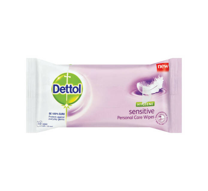 DETTOL HYGIENE WIPES 10 SENSITIVE