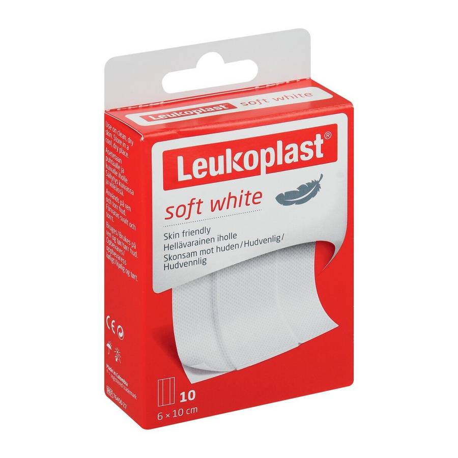 LEUKOPLAST SOFT WHITE 6X10CM 10