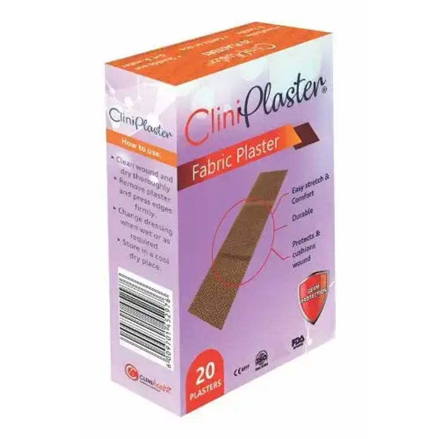 PLASTERS FABRIC 20 CLINIHEALTH
