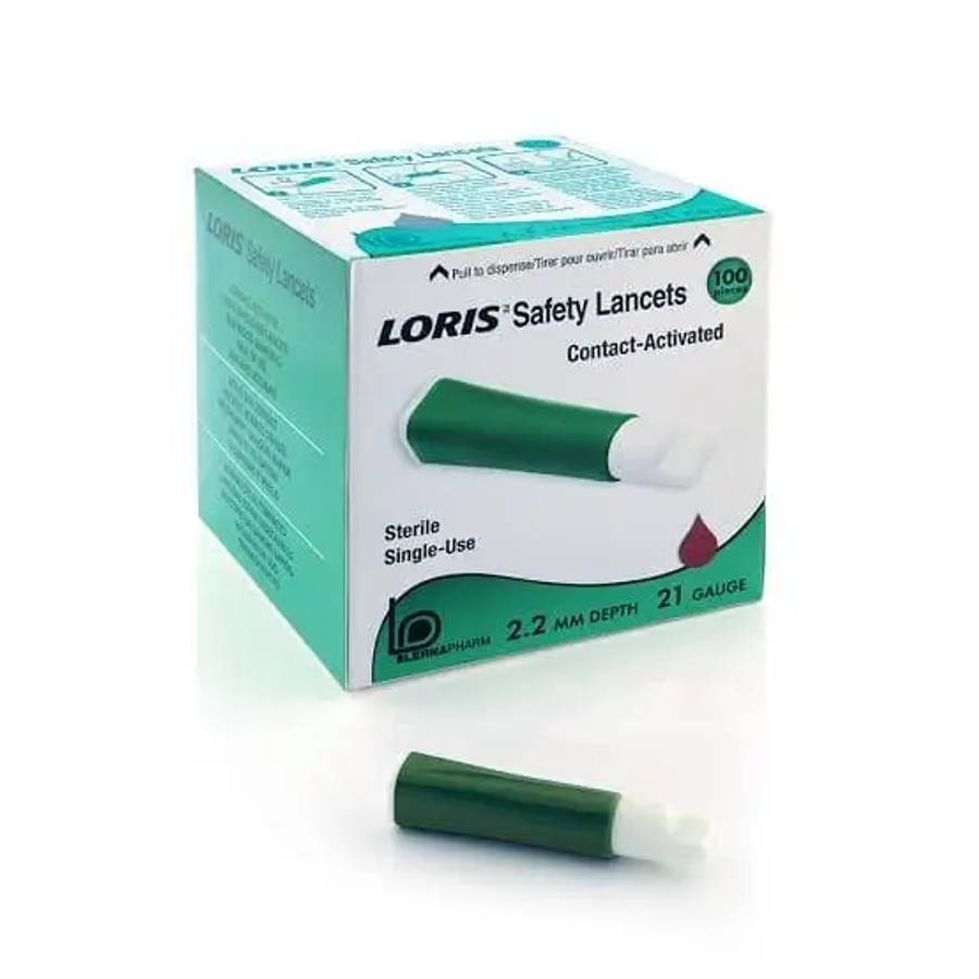 LORIS SAFETY LANCETS 2.2MM 100 GLUCOPLUS