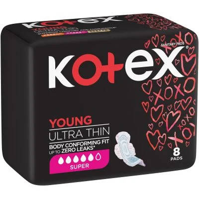 KOTEX YOUNG ULTRA THIN PADS SUPER+WING 8