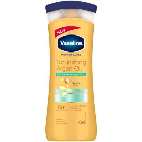 VASELINE BODY LOT 400ML PREM ARGAN OIL