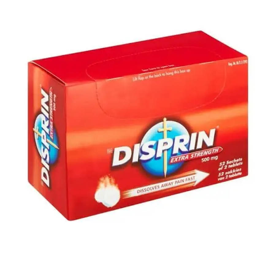 DISPRIN EXTRA TABLETS SACHETS 52X2