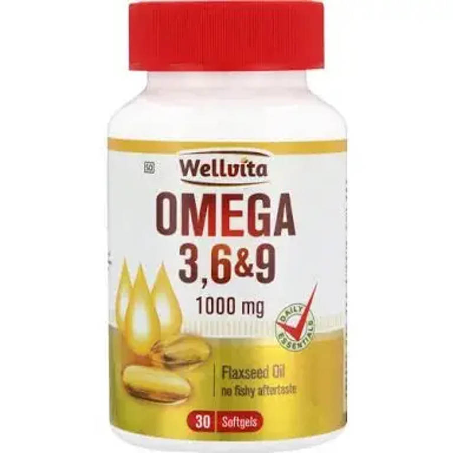 WELLVITA OMEGA 3 6 & 9 1000MG GEL CAPS 30