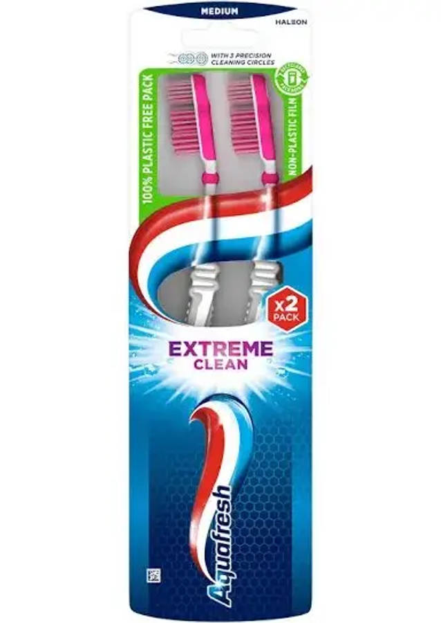 AQUAFRESH TOOTHBRUSH EXTREME CLEAN 2PK VP