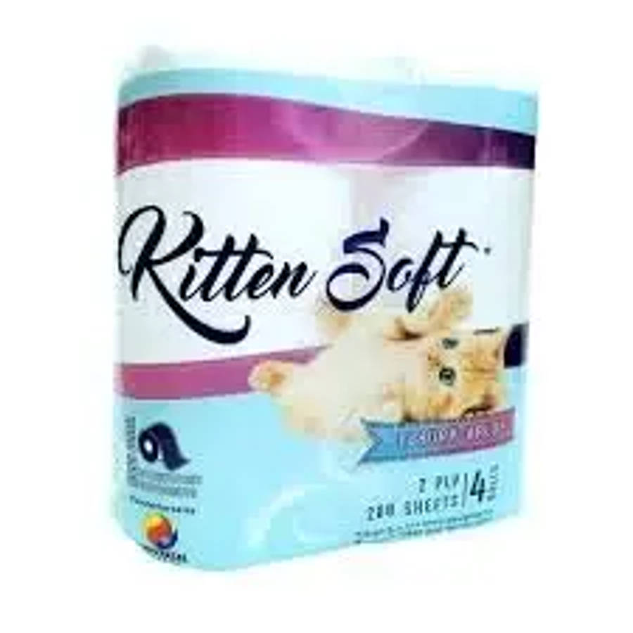 TOILET PAPER 2PLY 4 KITTEN SOFT LUXURY