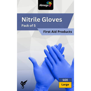 GLOVES NITRILE LARGE ALMEGA 10~