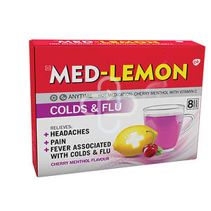 MED-LEMON CHERRY MENTHOL SACH  8 +VIT C