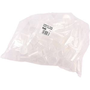 PLAS PILL VIAL 75ML CLEAR  50