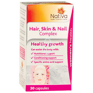 HAIR SKIN & NAIL COMPLEX CAPS 30 NATIVA