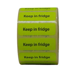 LABEL -KEEP IN FRIDGE- DAYGLO 1000s