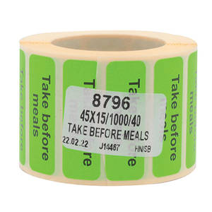 LABEL -TAKE BEFORE MEALS- DAYGLO 1000