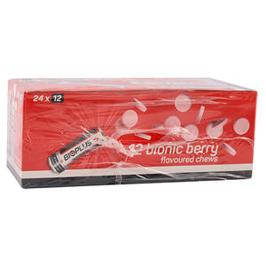 BIOPLUS ENERGY CHEW BIONIC BERRY 12X24~