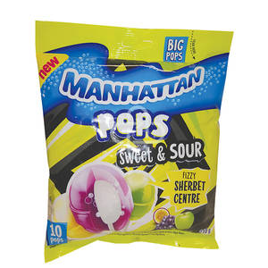 MANHATTAN POPS SWEET & SOUR 210GR