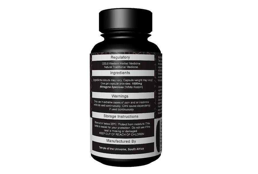 White Kratom Capsules (60) 600mg