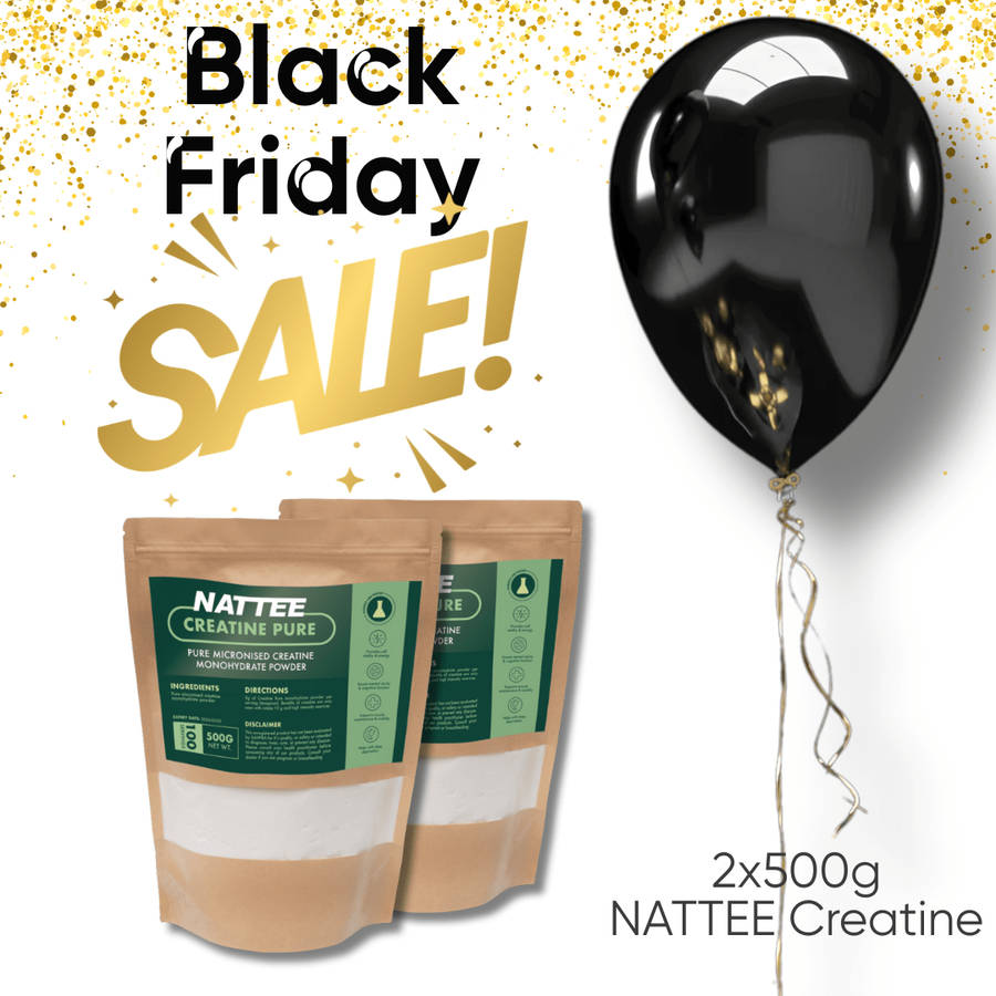 NATTEE Creatine Pure Bundle | Pure Micronised Creatine Monohydrate Powder (500g)x2 |  Sale