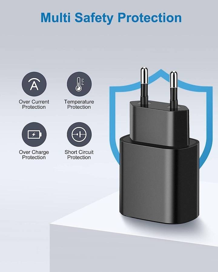 25W PD Fast Charger for Android with USB-C to USB-C