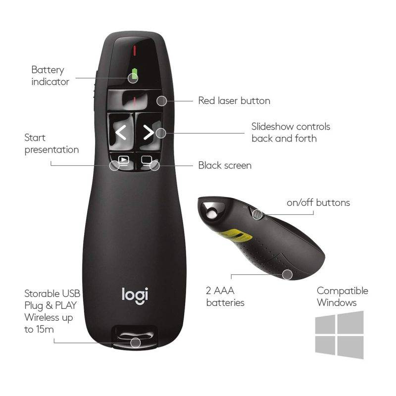 Logitech R400 Professional Cordless Presenter