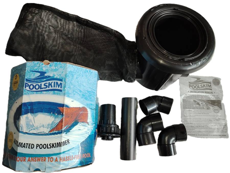 Aqua Max PoolSkim | Fixed Surface Skimmer | Black
