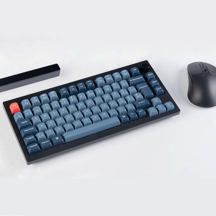 Keychron V1 Max QMK/VIA Wireless Custom Mechanical Keyboard | BROWN Switches &#x2013; Black