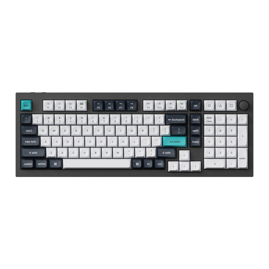 Keychron Q5 Max QMK/VIA Full-size Wireless Custom Mechanical Keyboard (Banana Switches) - Carbon ...