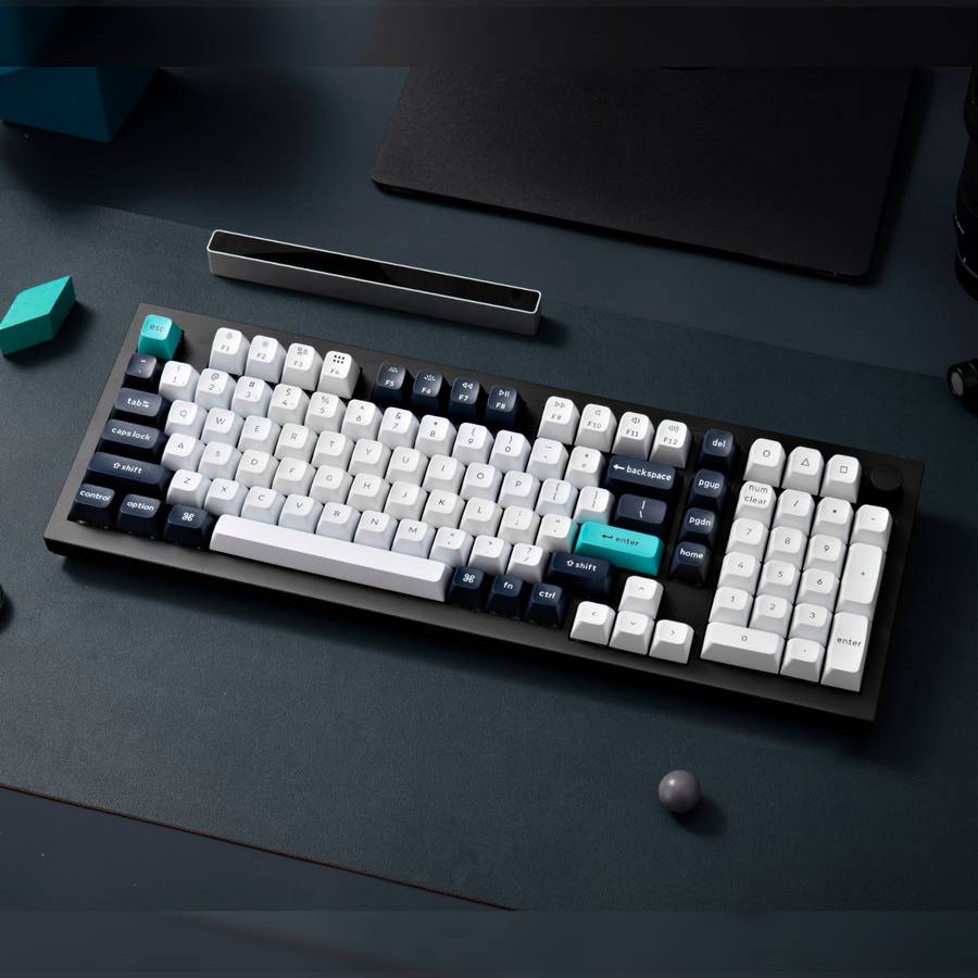 Keychron Q5 Max QMK/VIA Full-size Wireless Custom Mechanical Keyboard (Banana Switches) - Carbon ...