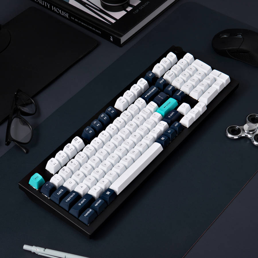 Keychron Q5 Max QMK/VIA Full-size Wireless Custom Mechanical Keyboard (Banana Switches) - Carbon ...