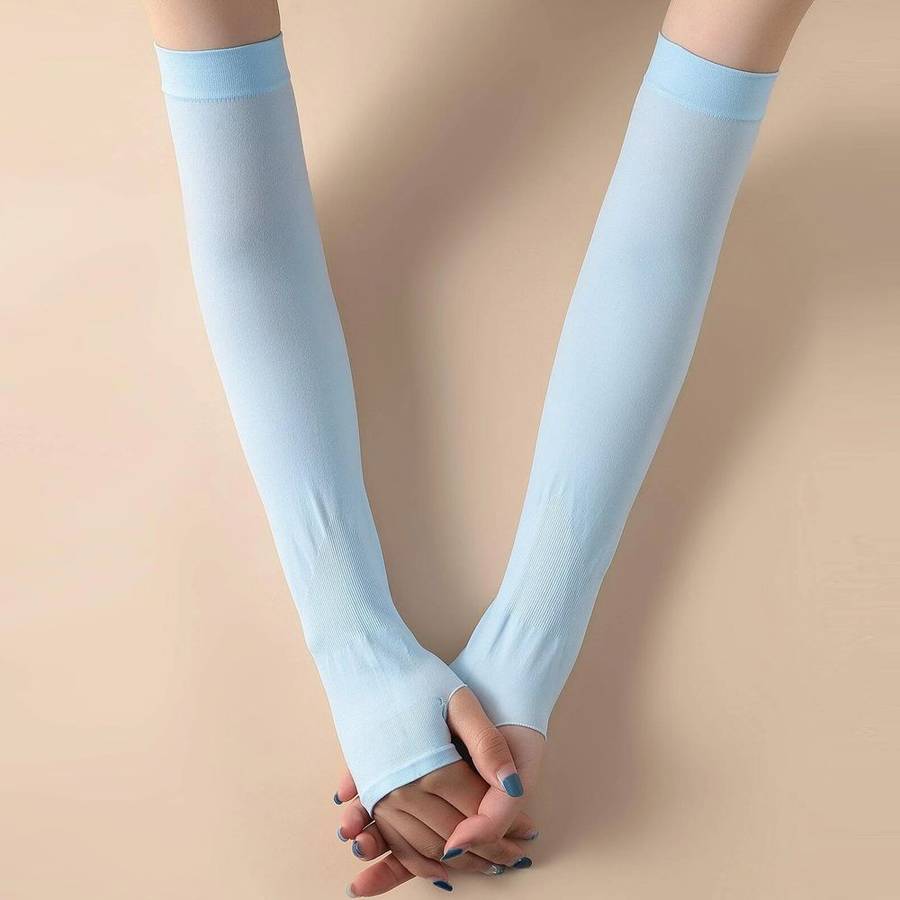 BUFFTEE Arm Sleeves - Compression Sleeves - Cool & Warm Sleeves -Soft Pink & Blue-Unisex