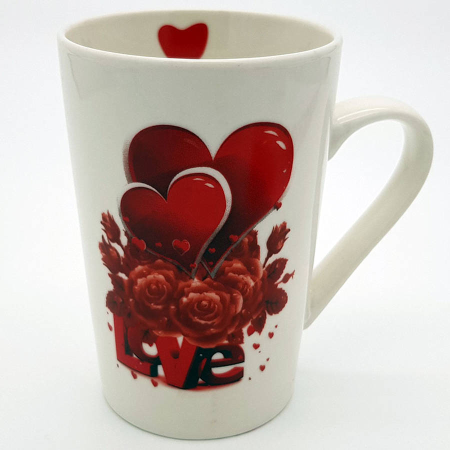 Valentines day Mug & Rose Gift Set - Red