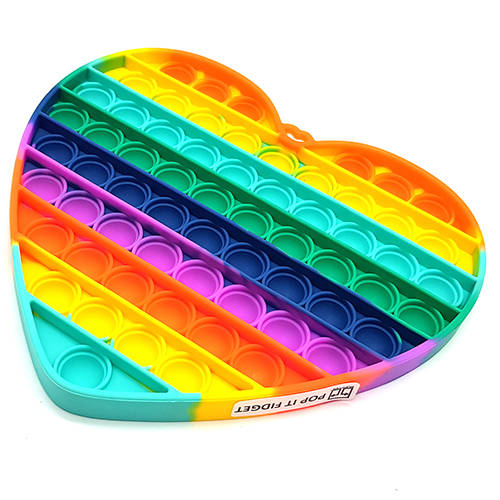 Large Pop It Fidget Toy - Heart  - TIKTOK Finger Popper