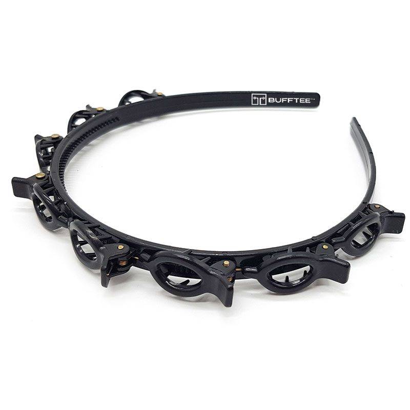 Bufftee Alice Band With Claw Clips - Alice band Hair Grip - Easy Braid Band
